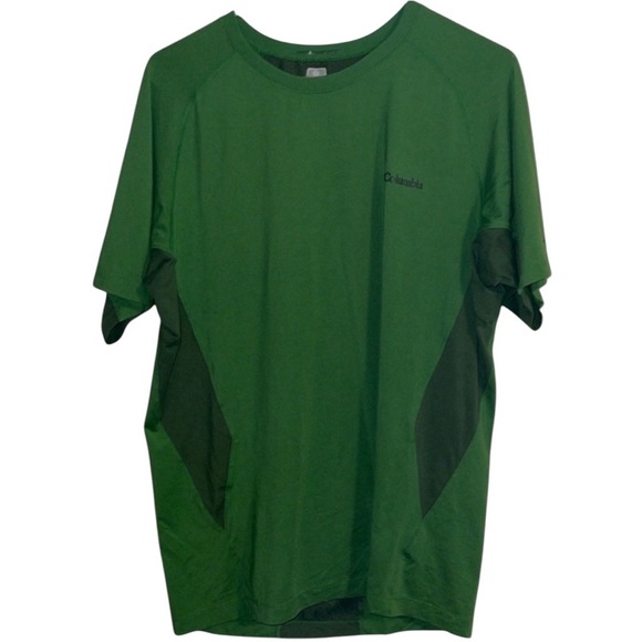 🌹COLUMBIA GREEN TEE SHIRT - Picture 1 of 3